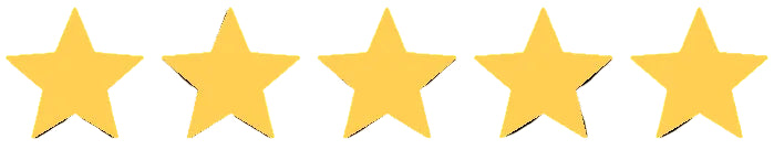 Five yellow stars on a white background